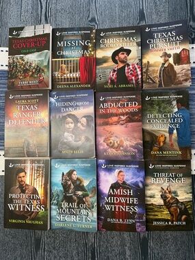 (12)-Love Inspired Suspense Paperback Book Bundle